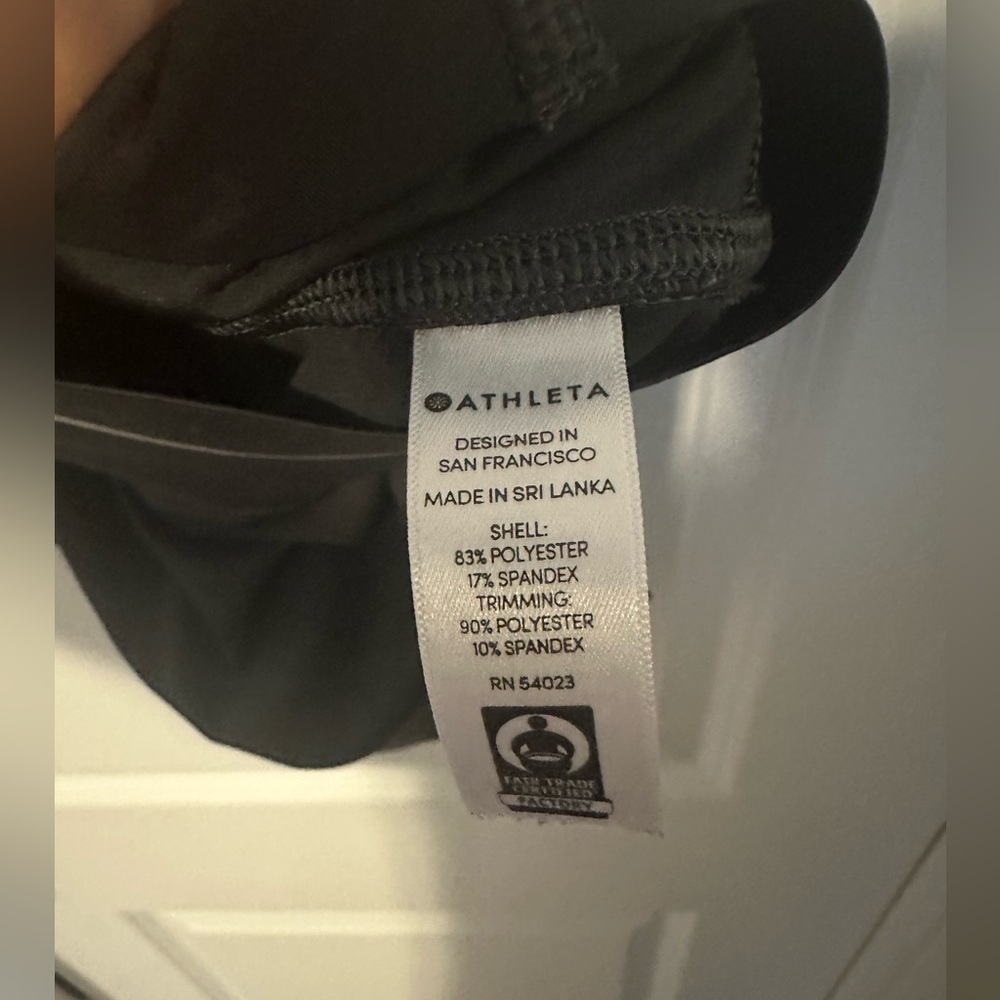 Athleta Black Athletic Skort with Silver Waistband Detail - Picture 5 of 7